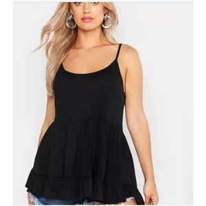 BooHoo PLUS STRAPPY SMOCK TIERED CAMISOLE- Size 28